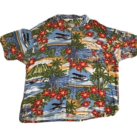 Lot of 3 Big Dogs Hawaiian Shirts Mens 4XL Cruise Motorcycle Bottles Button Down - Picture 2 of 12